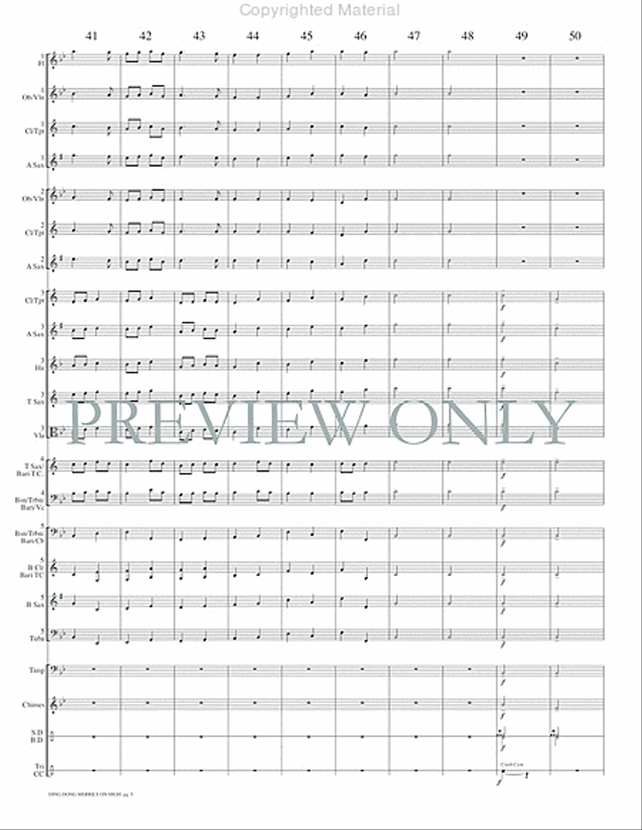 Ding Dong Merrily on High Concert Band scores gallery preview page 8