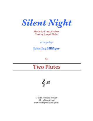 Silent Night for Flute Duet