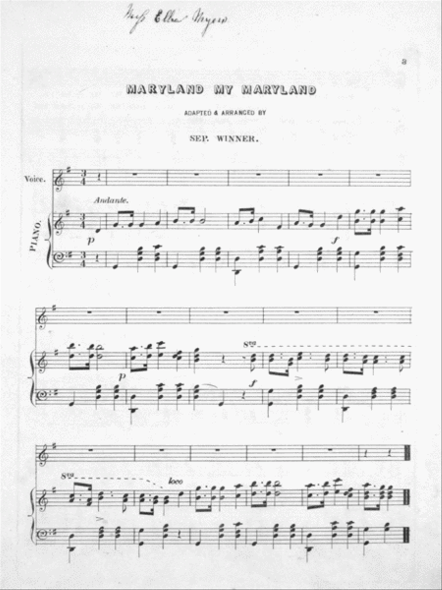Maryland, My Maryland Voice scores gallery preview page 2
