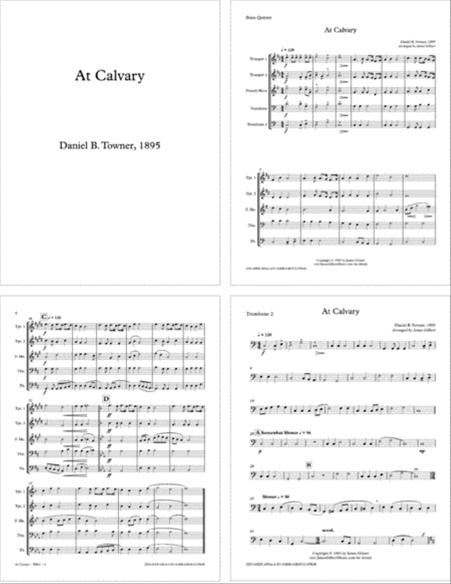 At Calvary Brass Ensemble scores gallery preview page 1