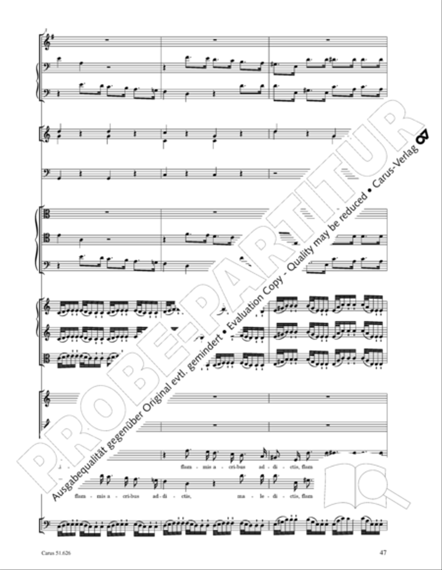 Missa longa in C major (Missa longa in C) 4-Part scores gallery preview page 59