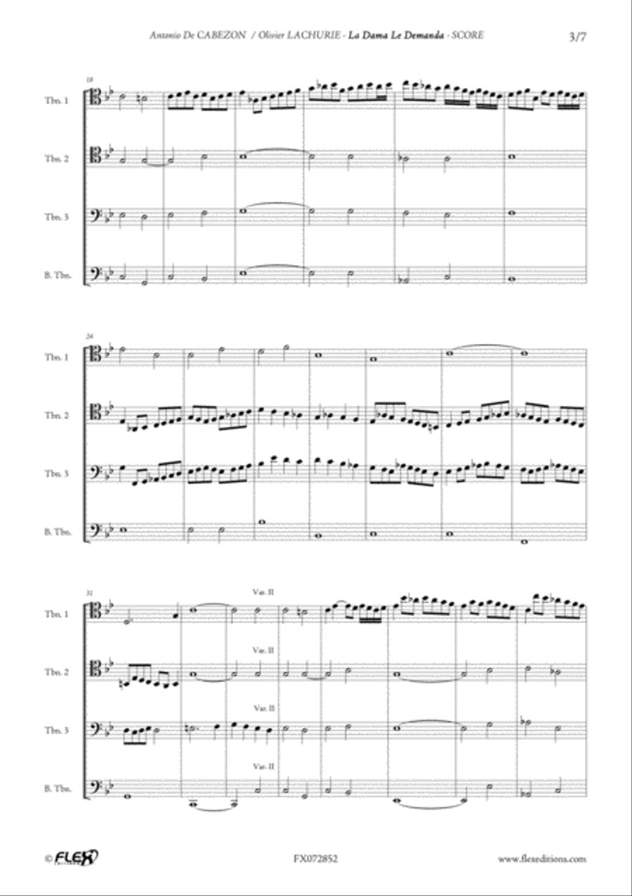 La Dama Le Demanda Trombone scores gallery preview page 3