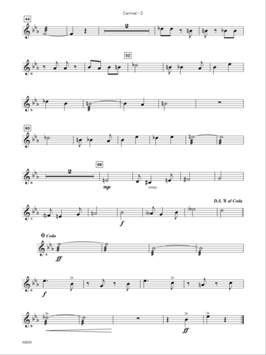 Carnival (Sound Innovations Soloist, Mallets) Small Ensemble scores gallery preview page 2
