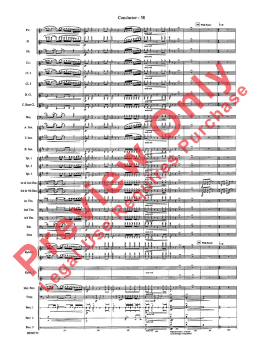 Twelve Seconds to the Moon Concert Band scores gallery preview page 61