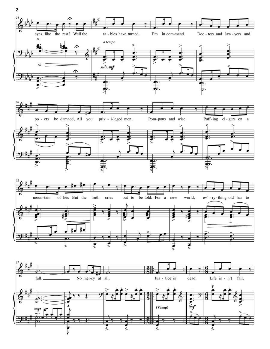 No Mercy At All (from Doctor Zhivago: The Broadway Musical) Voice scores gallery preview page 2