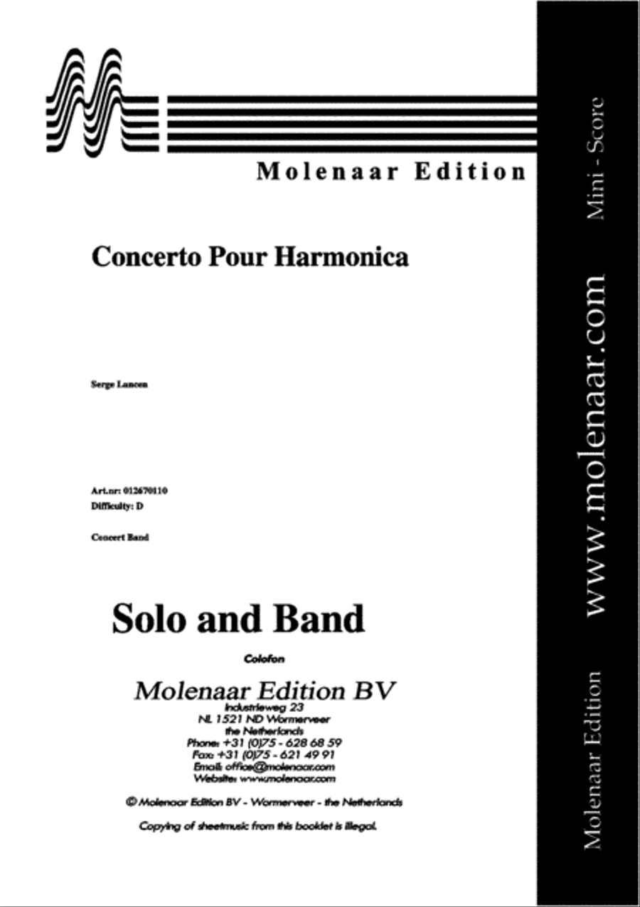 Concerto Pour Harmonica Concerto Pour Harmonica Concert Band scores gallery preview page 2