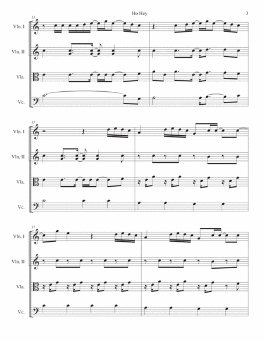 Ho Hey String Quartet scores gallery preview page 3