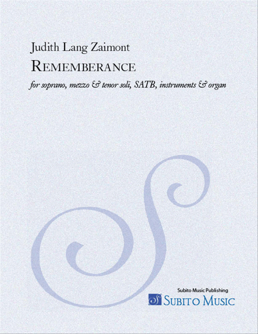 Rememberance Rememberance 4-Part scores gallery preview page 1