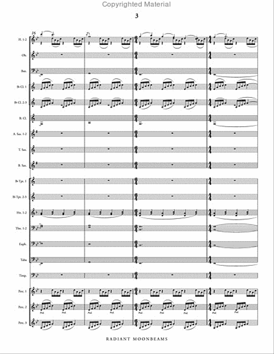 Radiant Moonbeams Concert Band scores gallery preview page 4