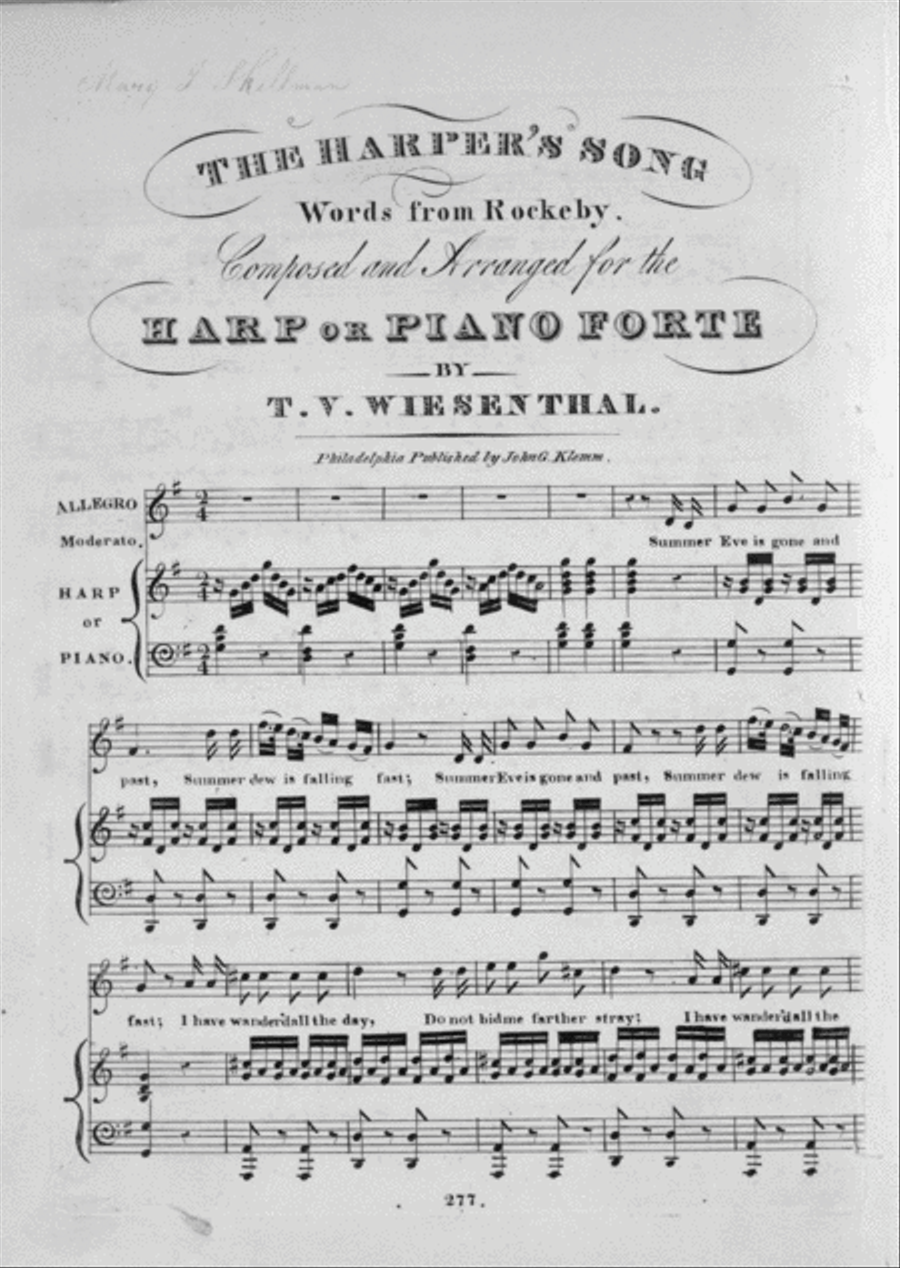 The Harper's Song Voice scores gallery preview page 1