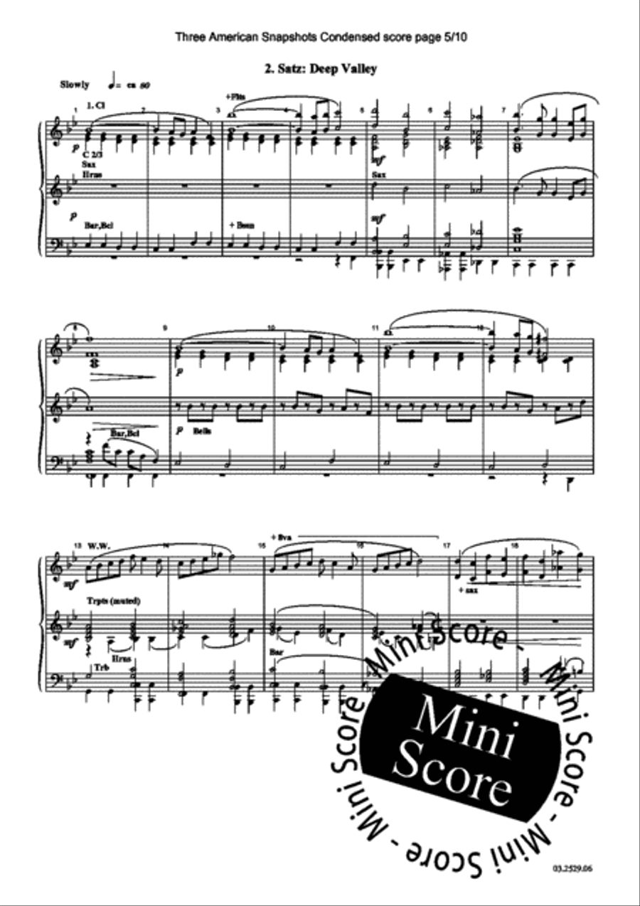 Three American Snapshots Fanfare Band scores gallery preview page 36