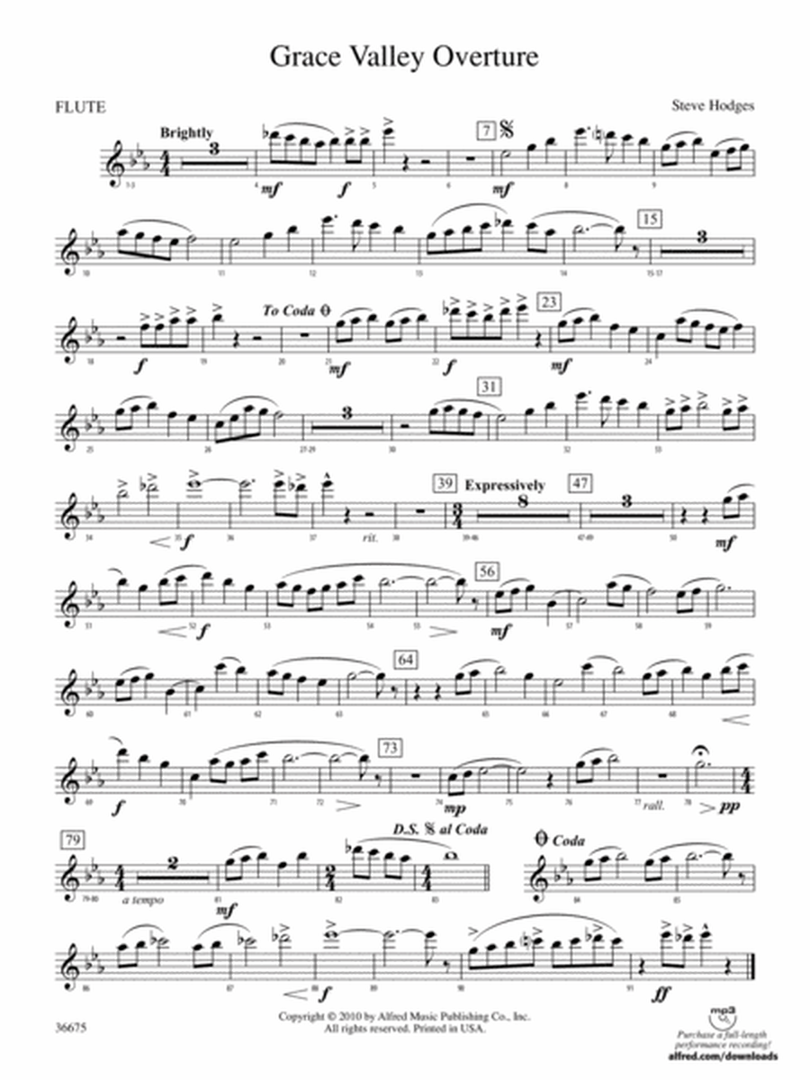 Grace Valley Overture: Flute