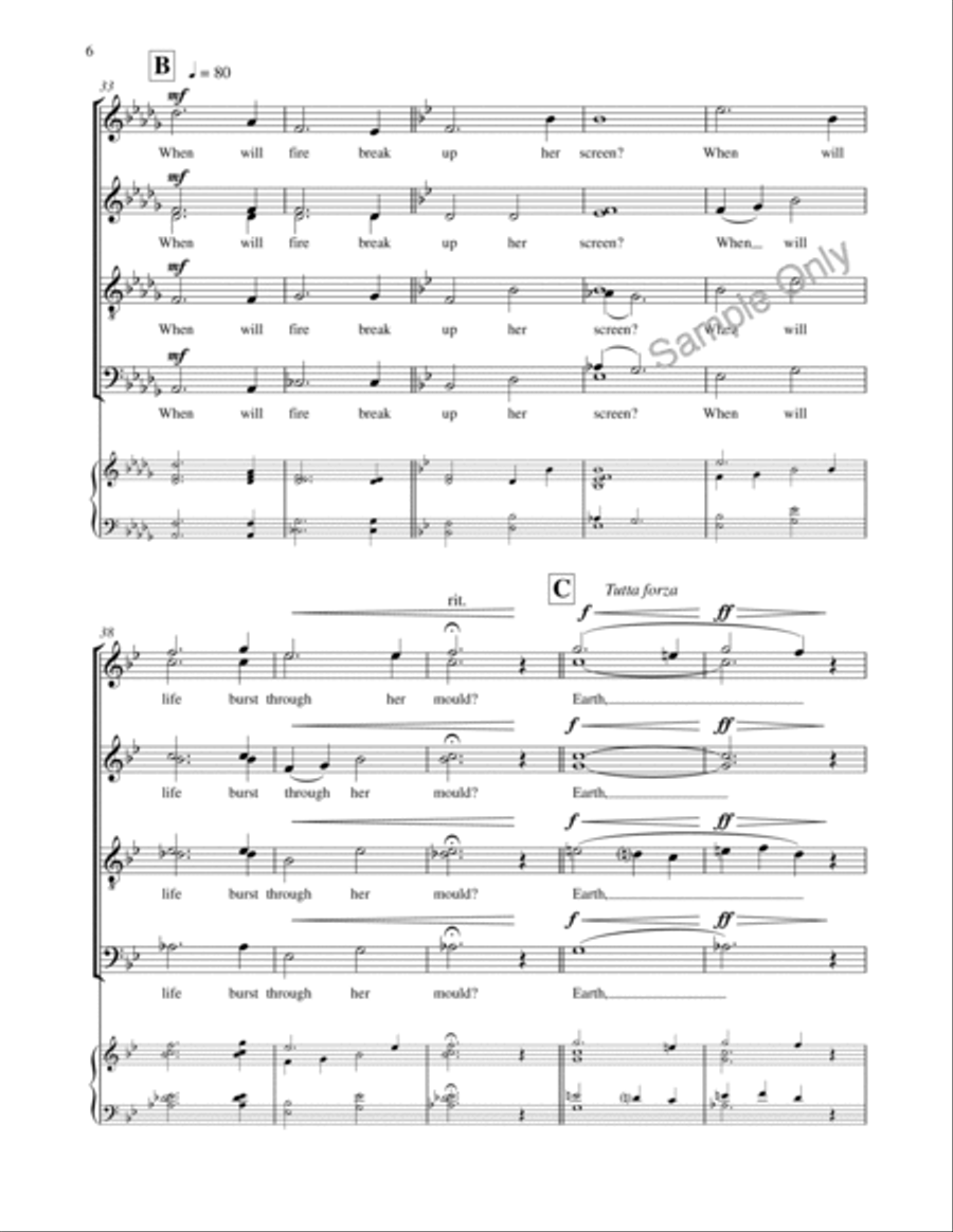 Earth Grown Old 4-Part scores gallery preview page 6