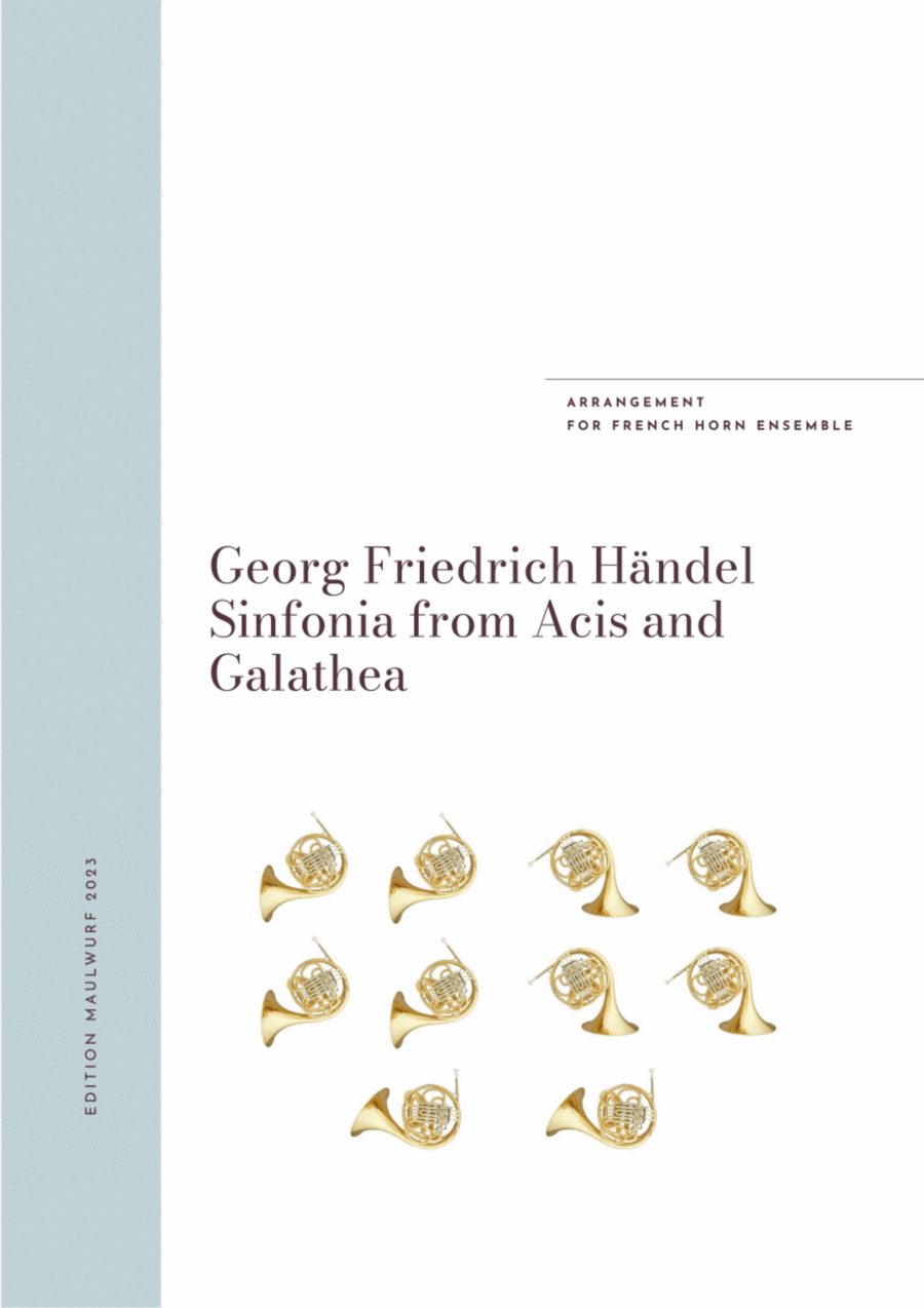 Sinfonia Acis and Galathea Horn scores gallery preview page 1