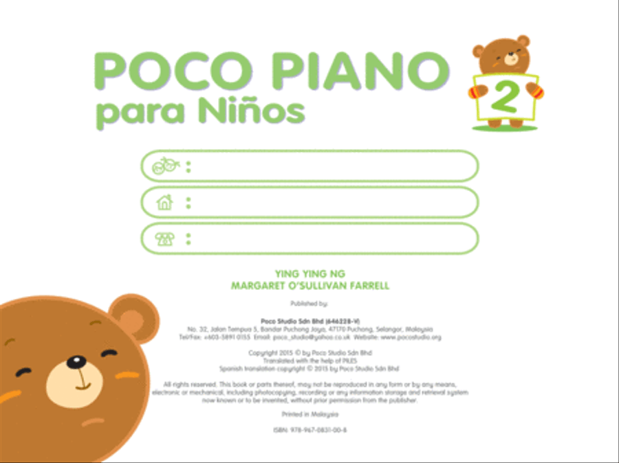 Poco Piano para NiA+-os, Book 2 Piano Method scores gallery preview page 2