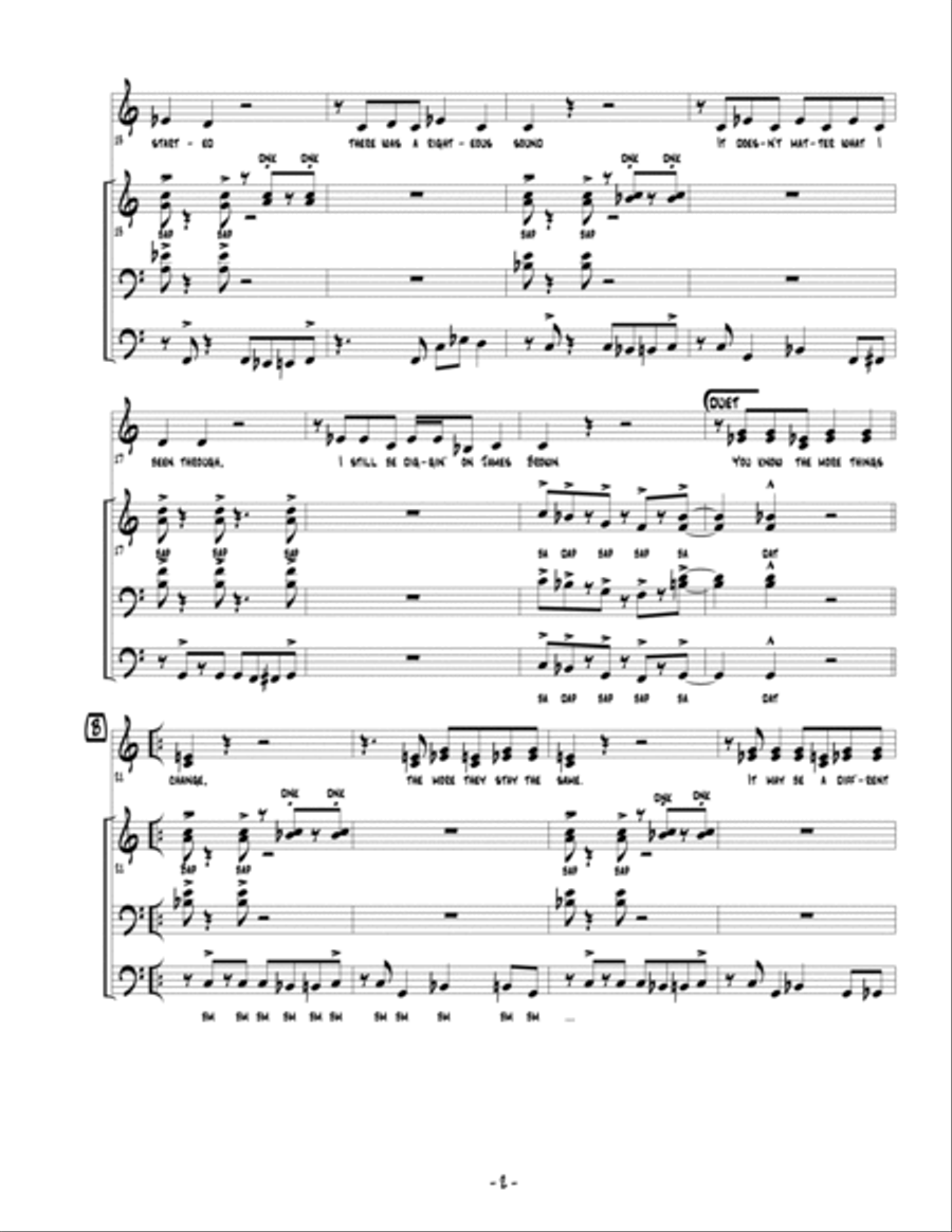 Diggin' On James Brown 4-Part scores gallery preview page 2