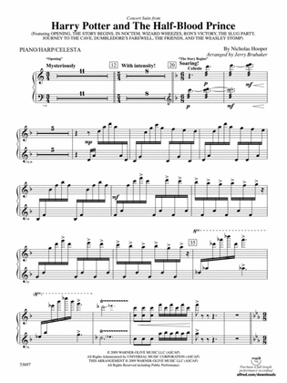 Harry Potter and the Half-Blood Prince, Concert Suite from: Piano Accompaniment