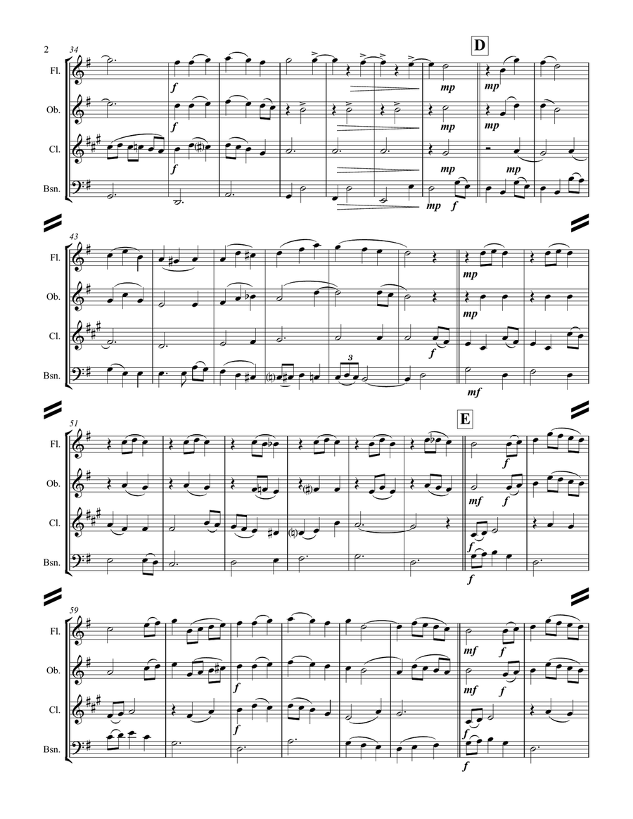 Silver Bells Woodwind Quartet scores gallery preview page 3