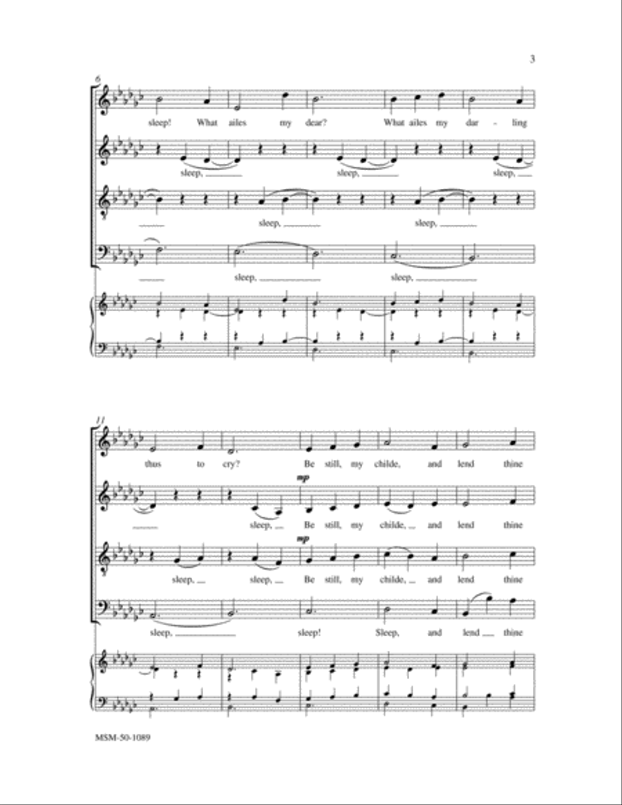 Cradle Carol 4-Part scores gallery preview page 3
