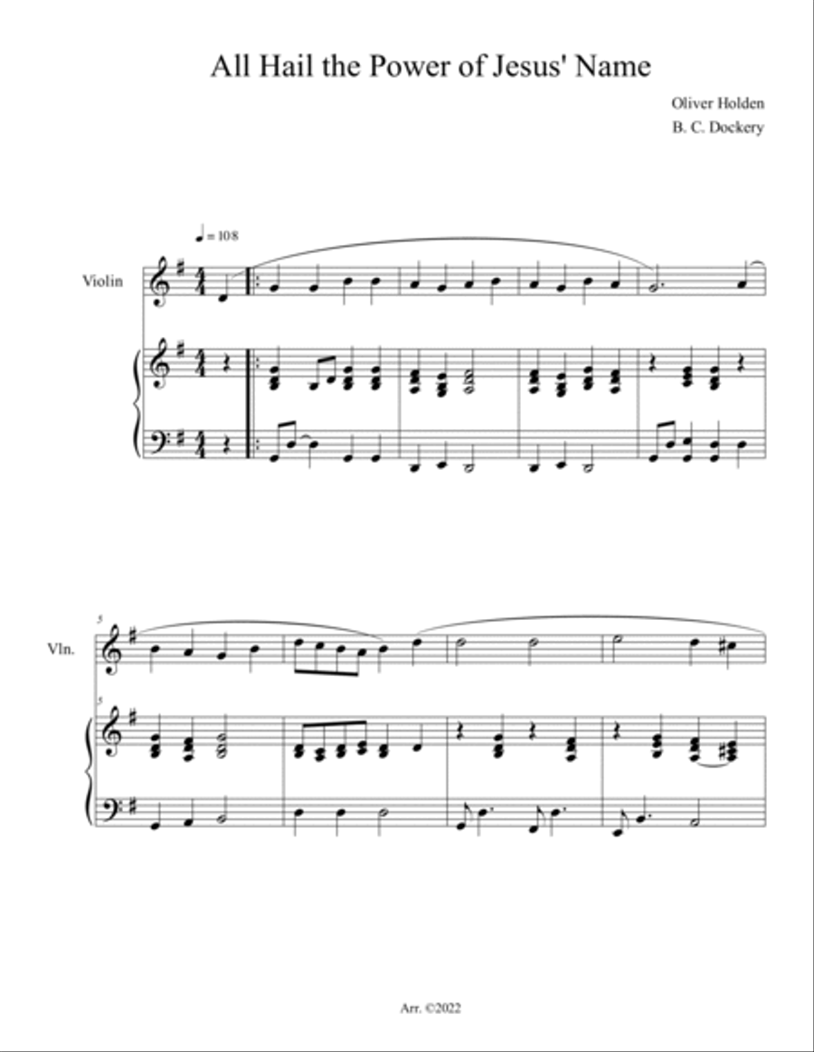 20 Greatest Hymns for Violin Solo with Piano Accompaniment Violin Solo scores gallery preview page 5