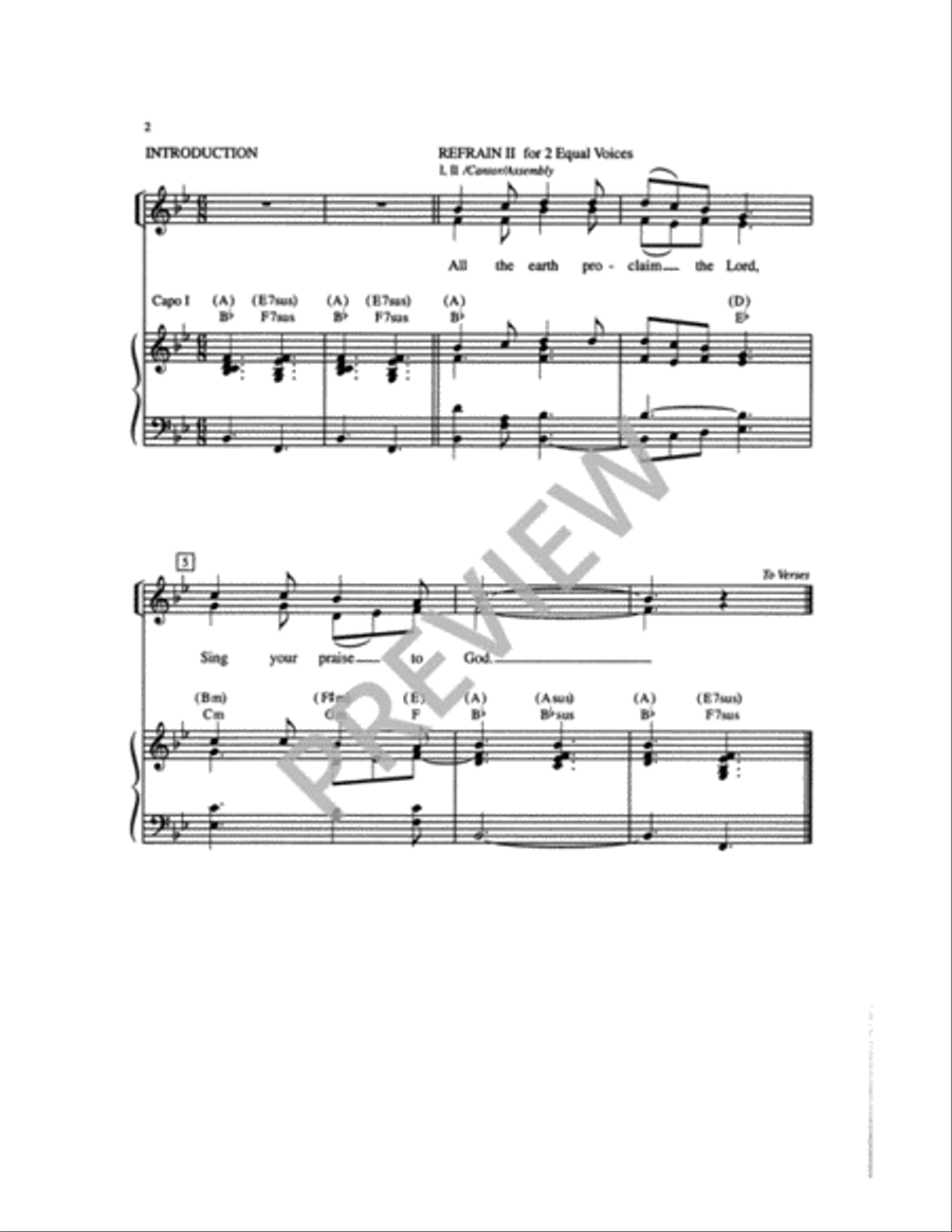 All the Earth Proclaim the Lord 4-Part scores gallery preview page 4