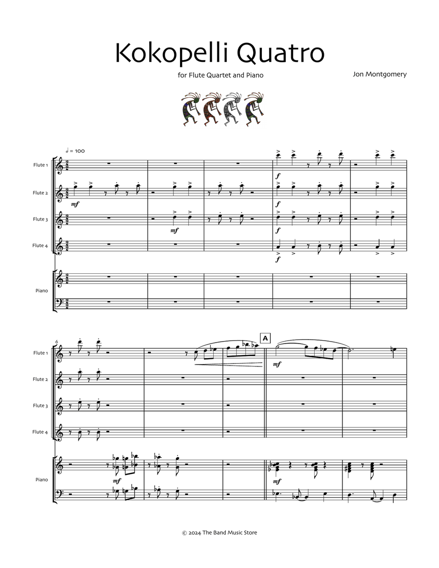 Kokopelli Quatro Flute Quartet scores gallery preview page 2