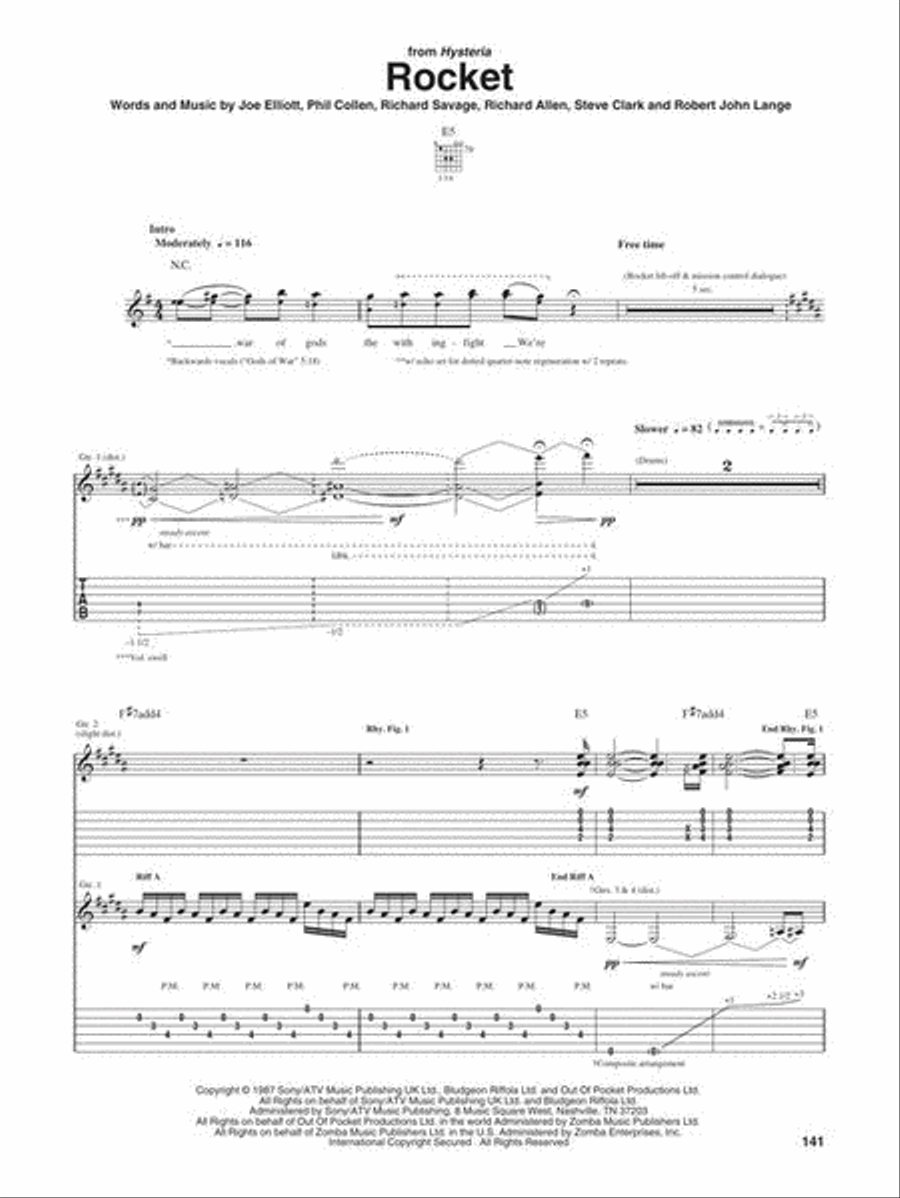 Best of Def Leppard Electric Guitar scores gallery preview page 6