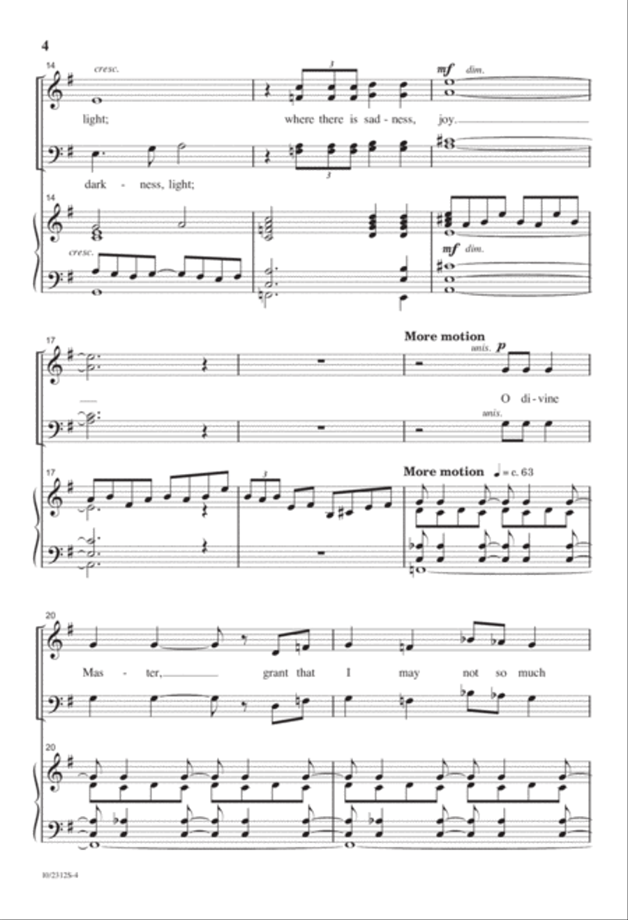 Lord, Make Me an Instrument of Your Peace 4-Part scores gallery preview page 4