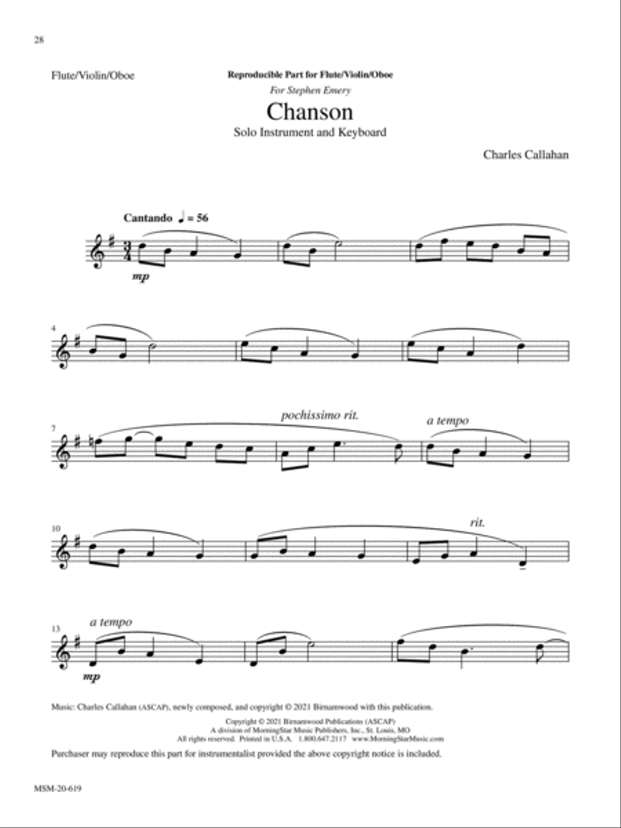 Chanson Piano scores gallery preview page 4