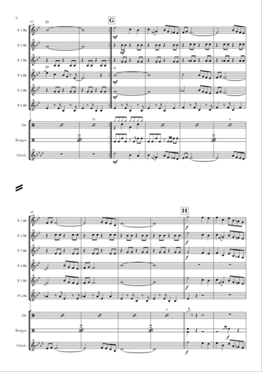 Don't Worry, Be Happy Concert Band scores gallery preview page 6