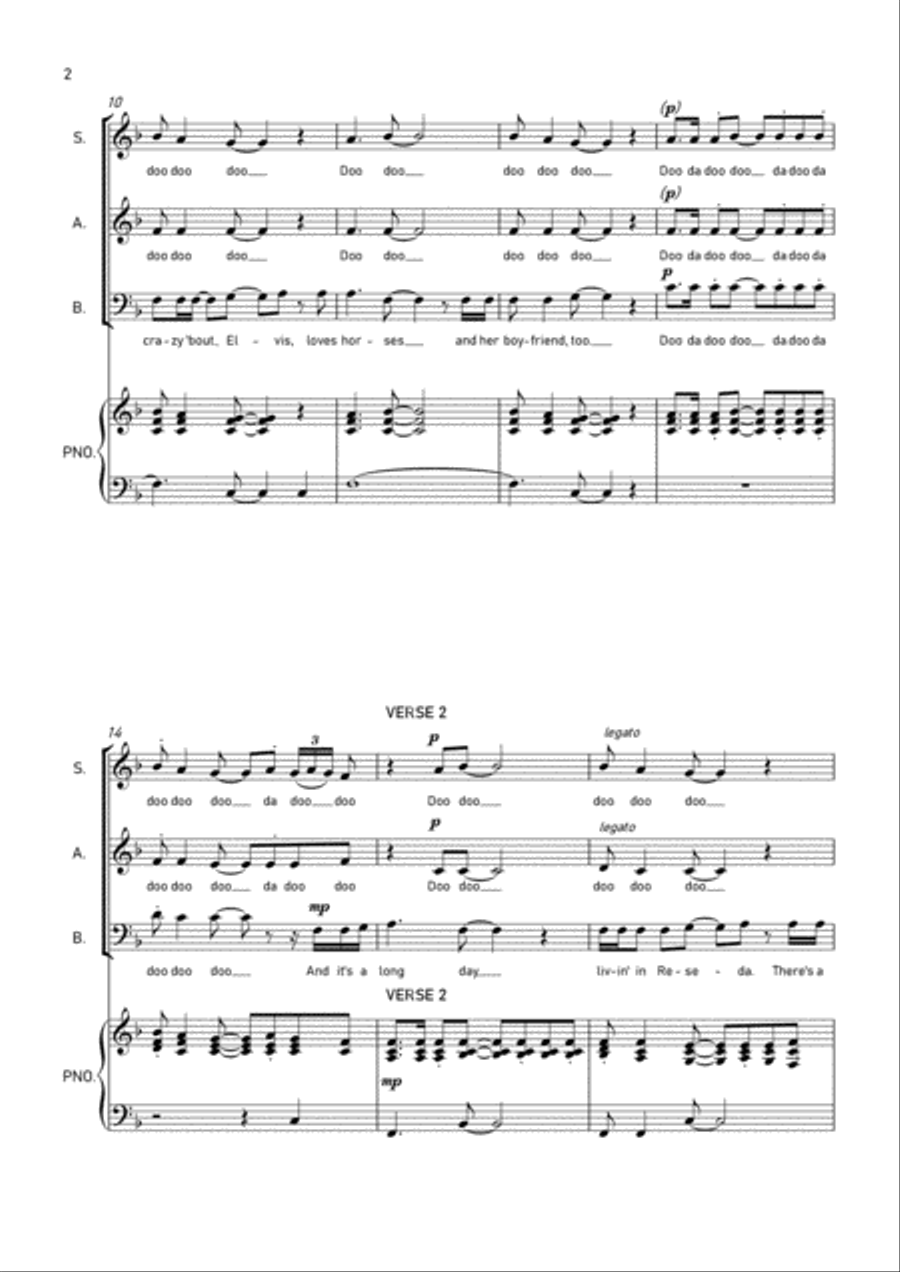 Free Fallin' 3-Part scores gallery preview page 2