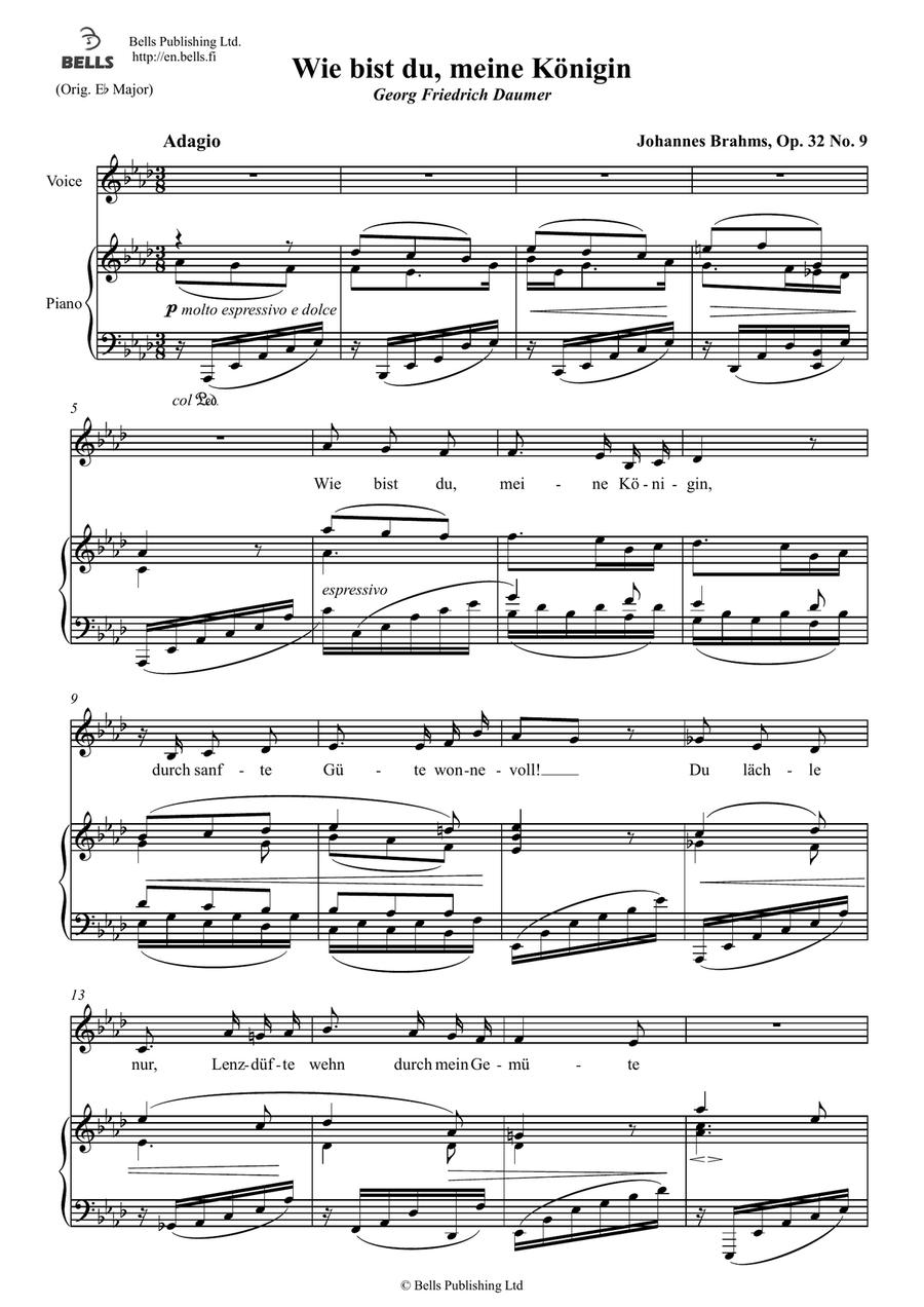 Wie bist du, meine Konigin, Op. 32 No. 9 (A-flat Major)