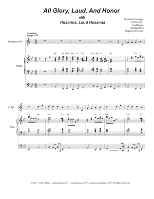 All Glory, Laud, And Honor (with "Hosanna, Loud Hosanna") (Bb-Trumpet solo and Organ)