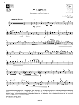 Moderato (Grade 5, C2, from the ABRSM Violin Syllabus from 2024)