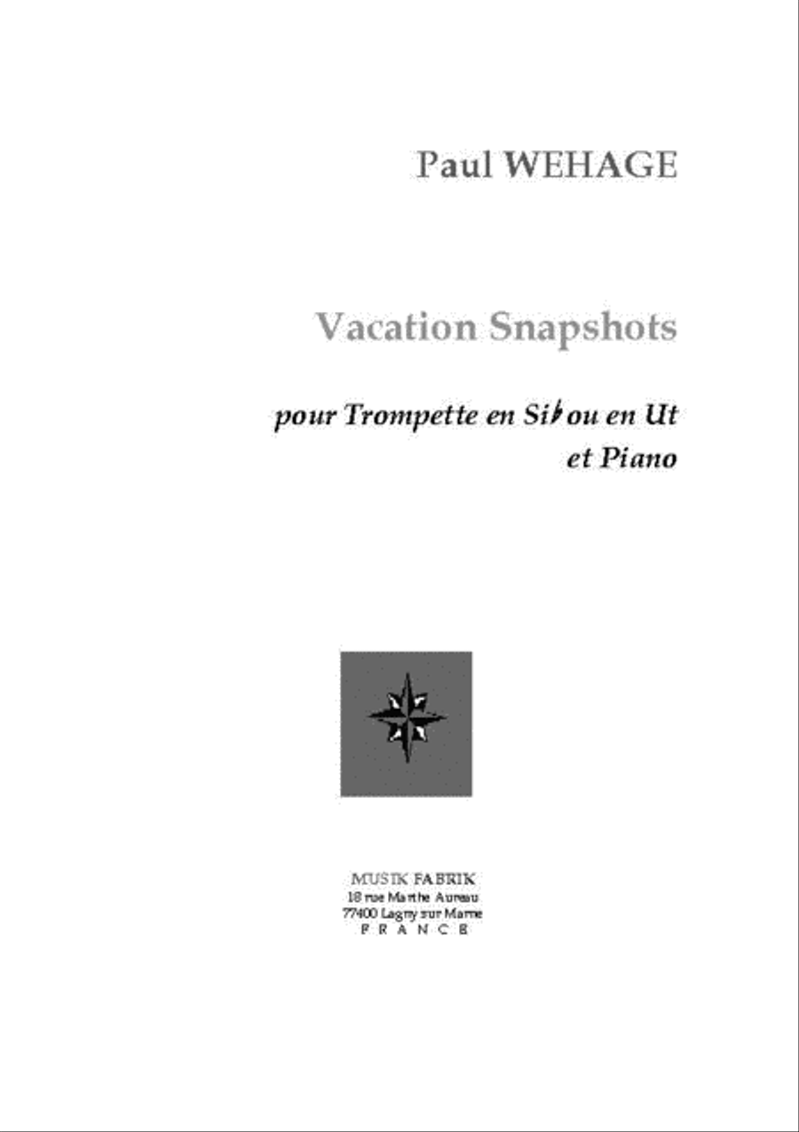 Vacation Snapshots C Trumpet scores gallery preview page 1