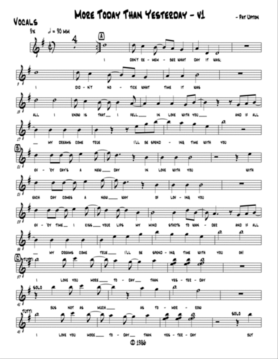 More Today Than Yesterday Jazz Ensemble scores gallery preview page 3