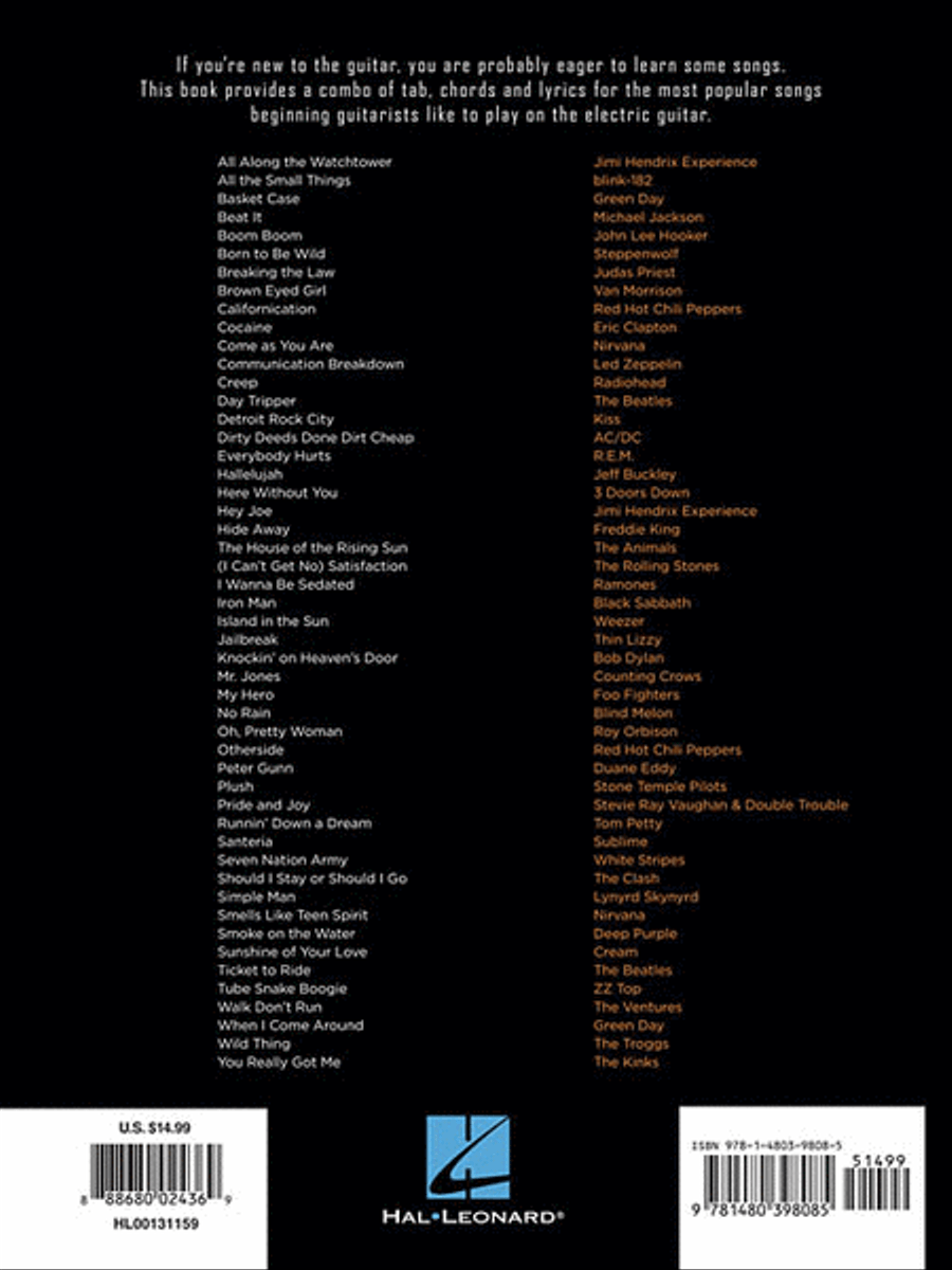 First 50 Rock Songs You Should Play on Electric Guitar Electric Guitar scores gallery preview page 2