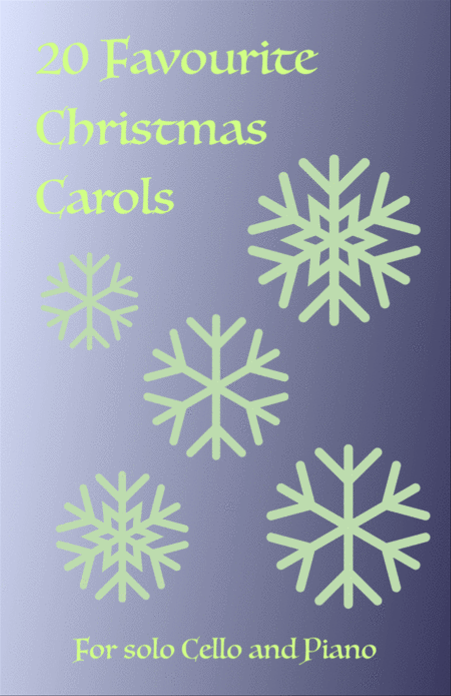20 Favourite Christmas Carols for solo Cello and Piano Piano scores gallery preview page 1