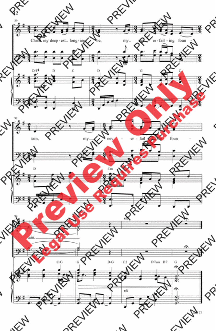 O, For a Closer Walk 4-Part scores gallery preview page 12