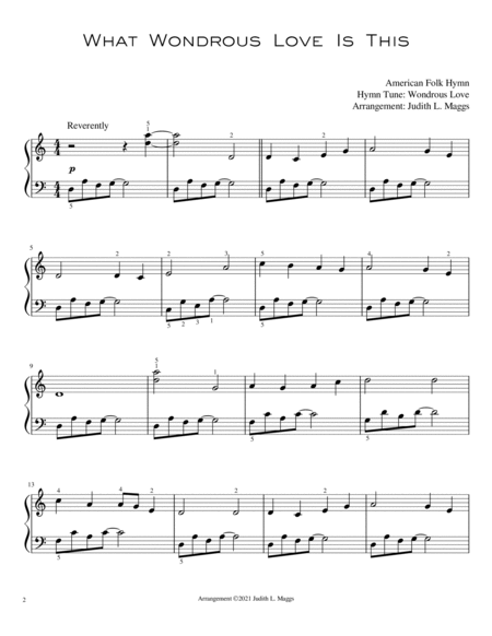 What Wondrous Love Is This-Intermediate piano image number null