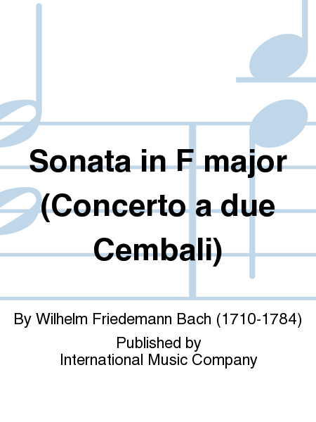 Sonata in F major (Concerto a due Cembali) (BRAHMS) (set)