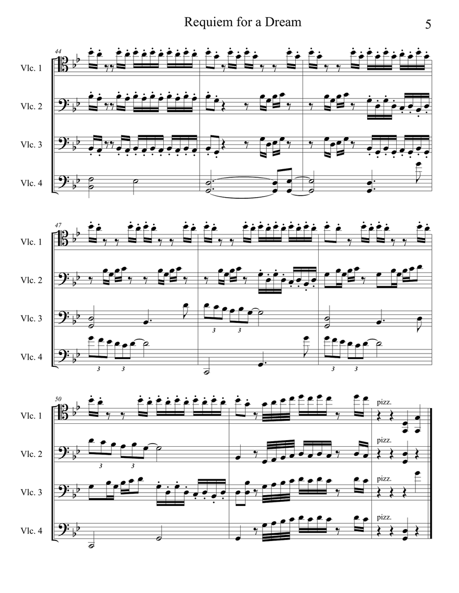 Requiem For A Dream Small Ensemble scores gallery preview page 5
