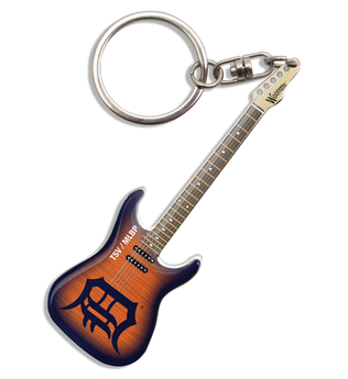 Detroit Tigers Electric Guitar Keychain