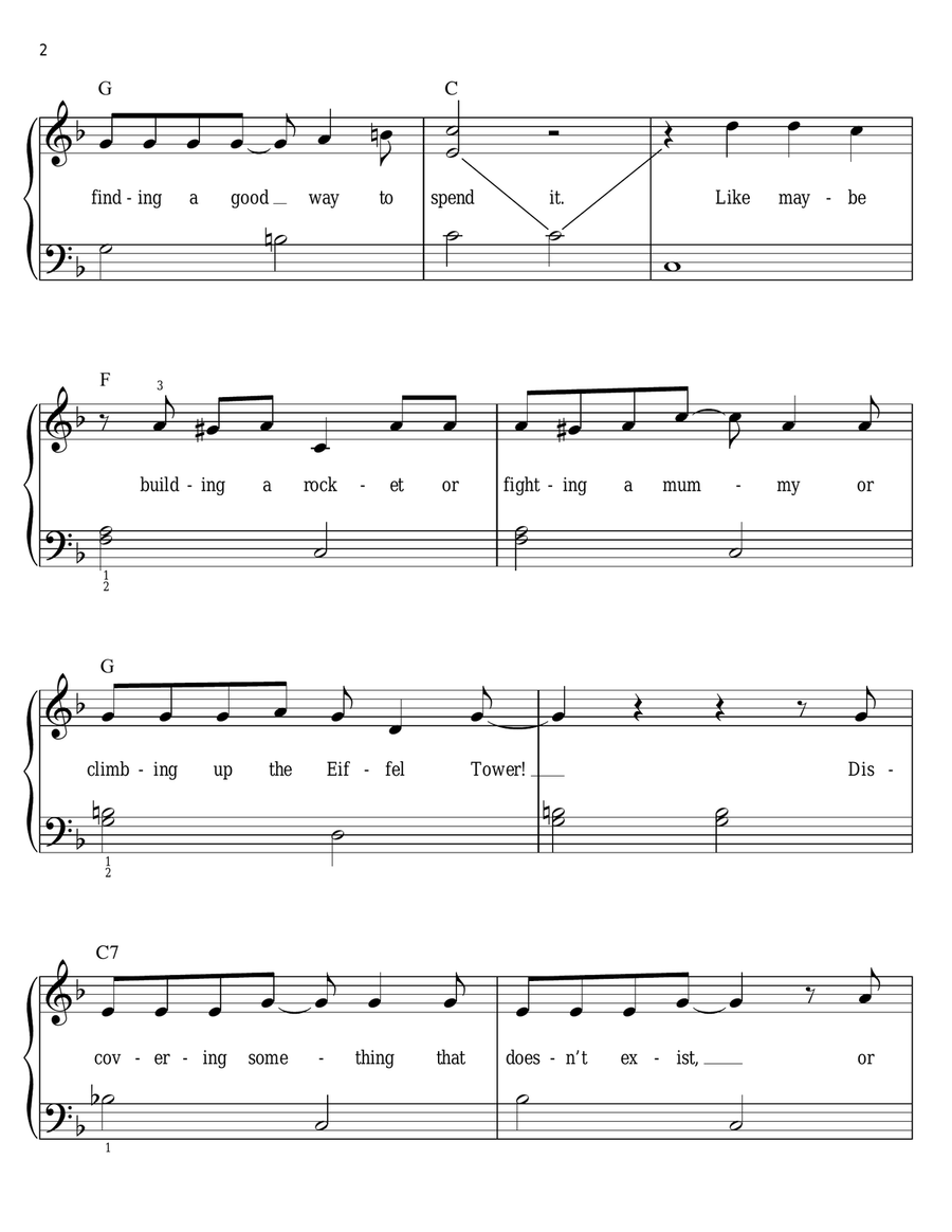 Today Is Gonna Be A Great Day Easy Piano scores gallery preview page 2
