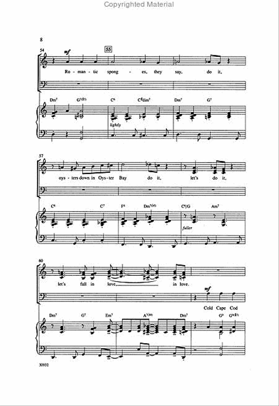Let's Do It (Let's Fall in Love) 4-Part scores gallery preview page 15