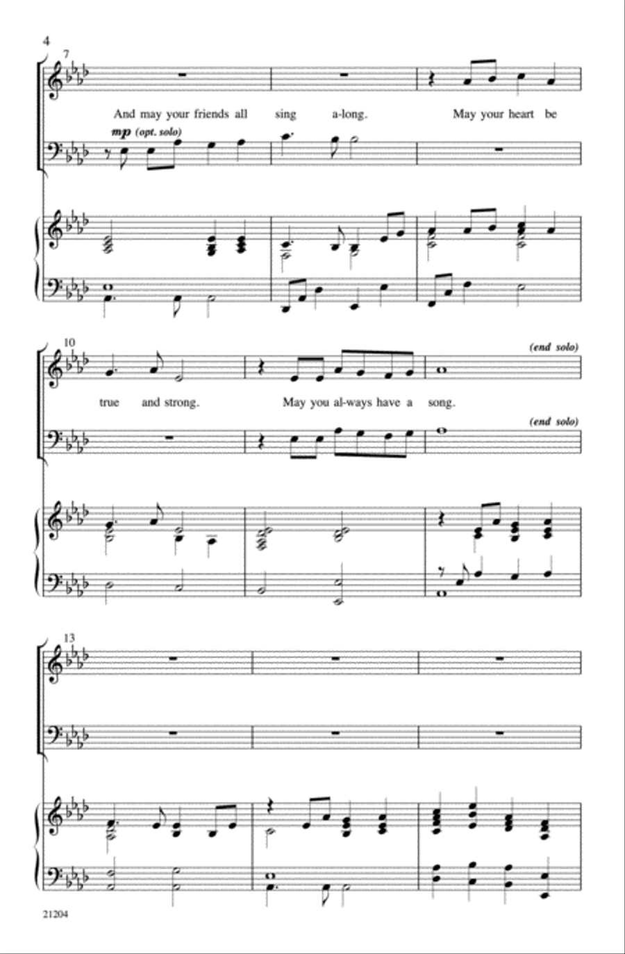 May You Always Have a Song Choir scores gallery preview page 2