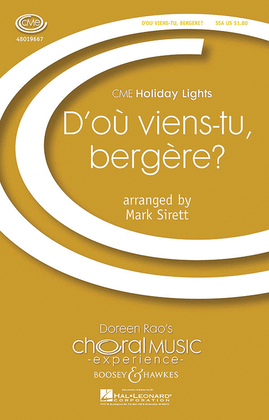 Book cover for D'ou Viens-Tu, Bergere?
