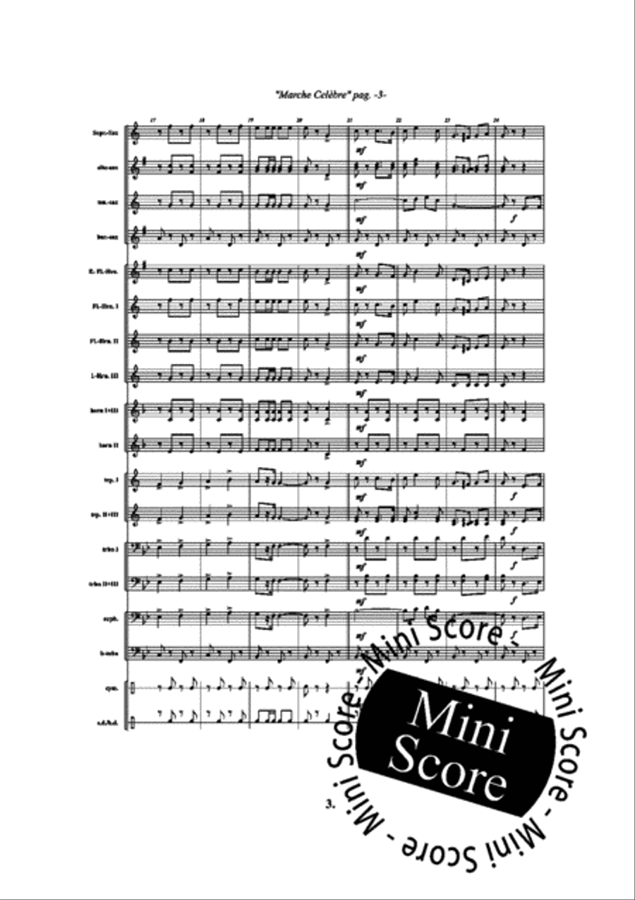 Marche Celebre Fanfare Band scores gallery preview page 5