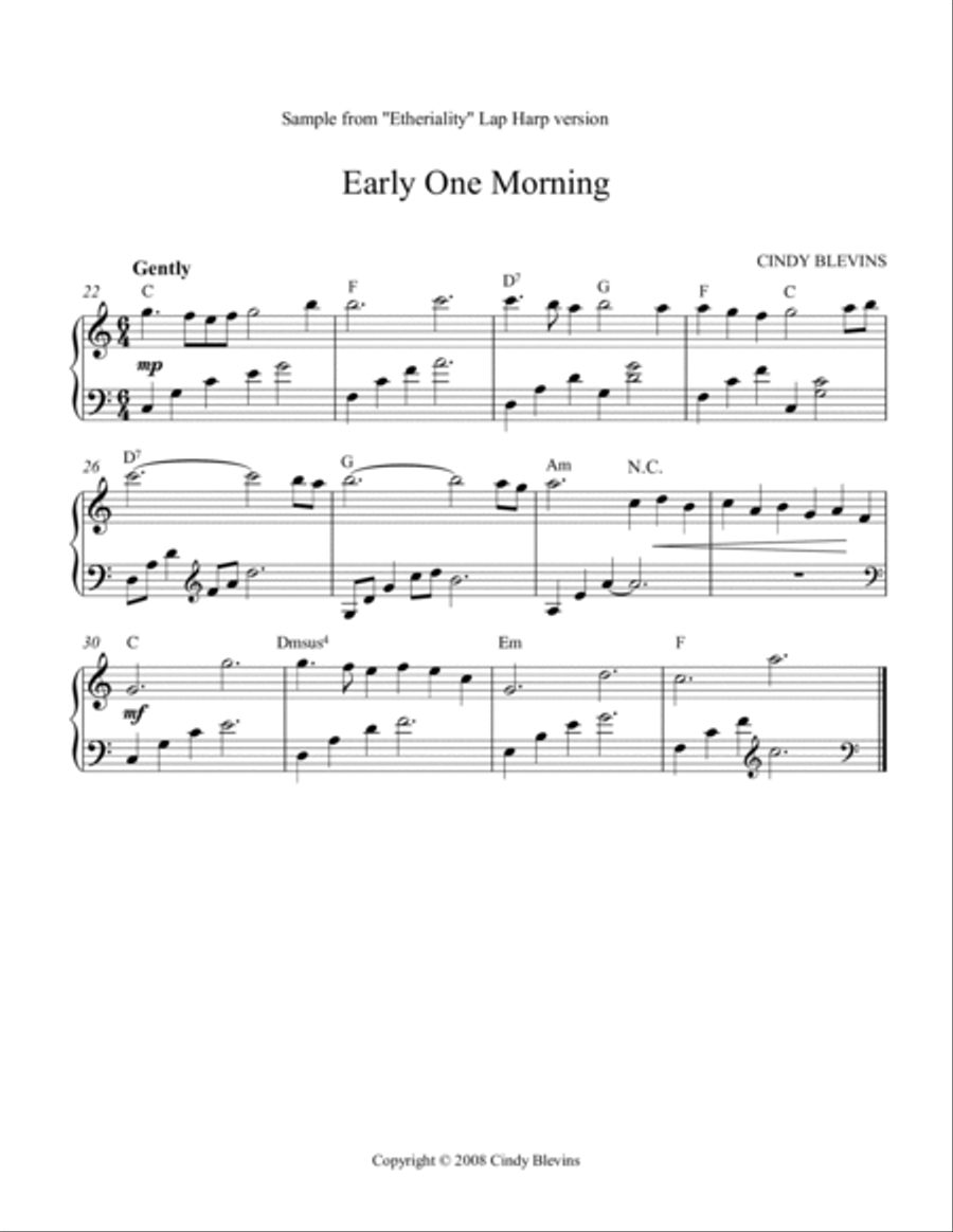 Etheriality, 12 original solos for Lap Harp Lap Harp scores gallery preview page 6