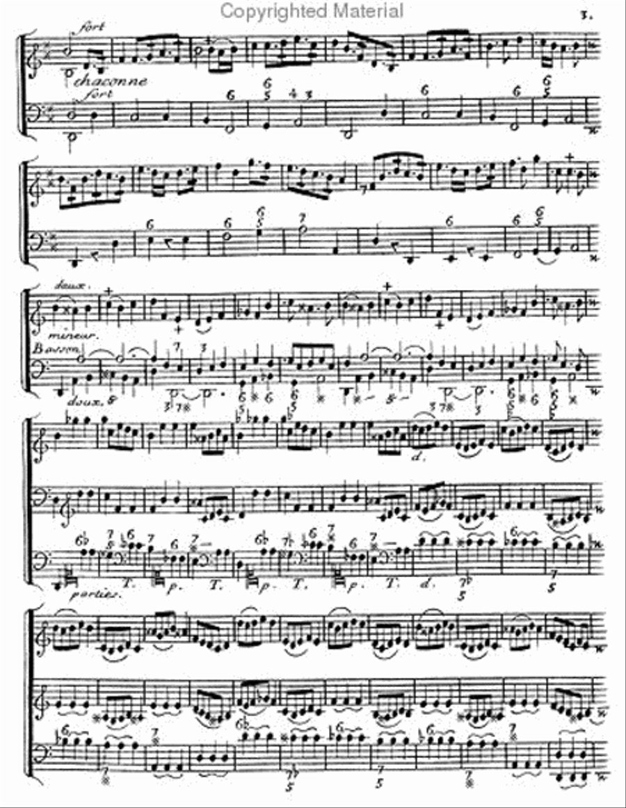 Fantaisies 1729 - Les Plaisirs champetres 1734 Bassoon scores gallery preview page 3